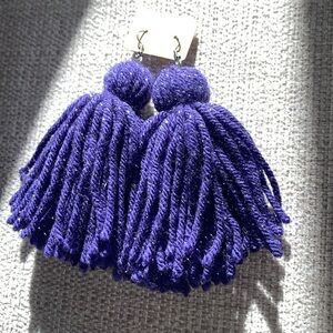 Purple Tassel Earrings